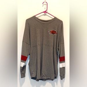 Gray Razorback; Long sleeve T-Shirt